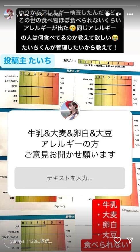 ゆりにゃさんのインスタグラム（yurinya_1128）より