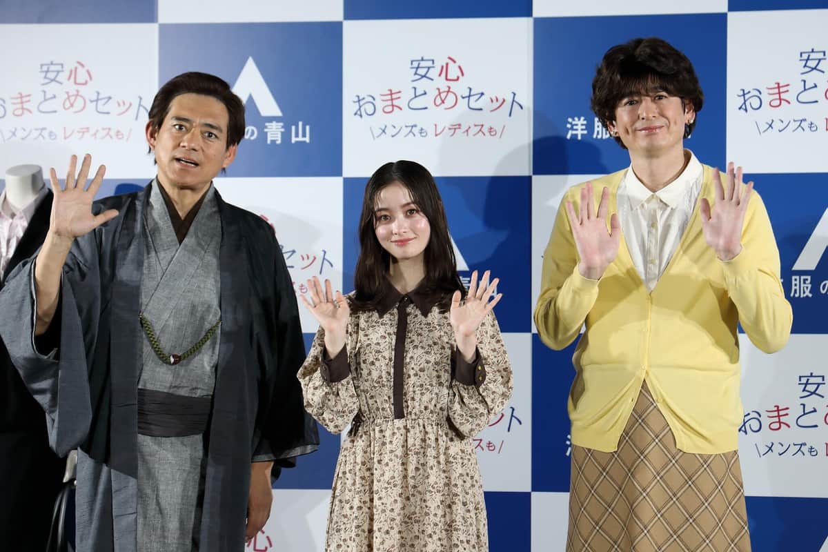 左から博多華丸さん、橋本環奈さん、博多大吉さん