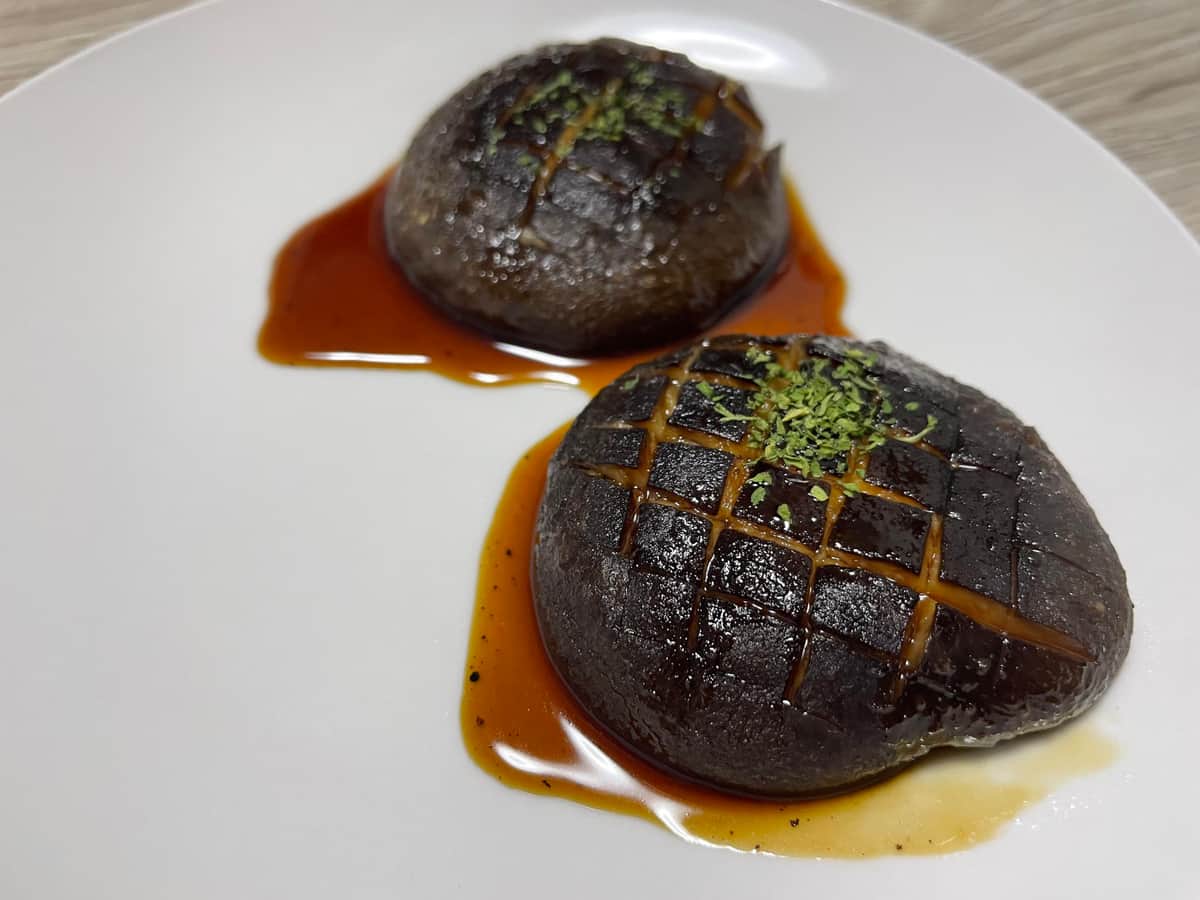 バター醤油で調理した椎茸