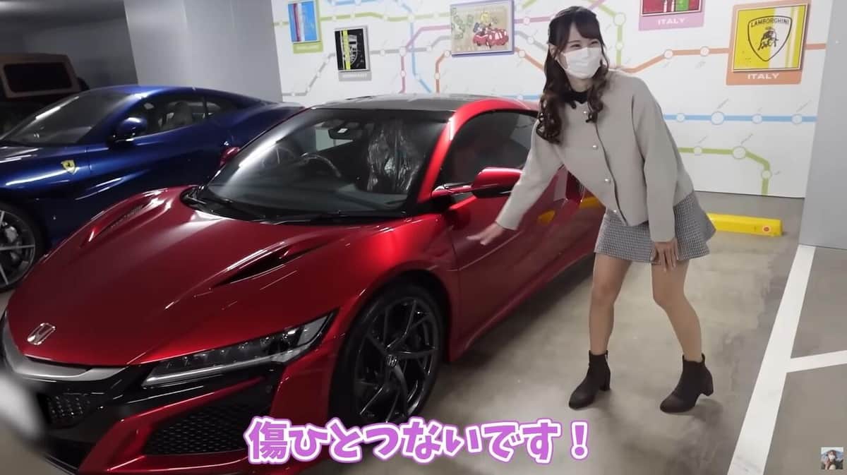 購入・納車したホンダNSX。YouTubeチャンネル「あま猫 / AMA」の動画より