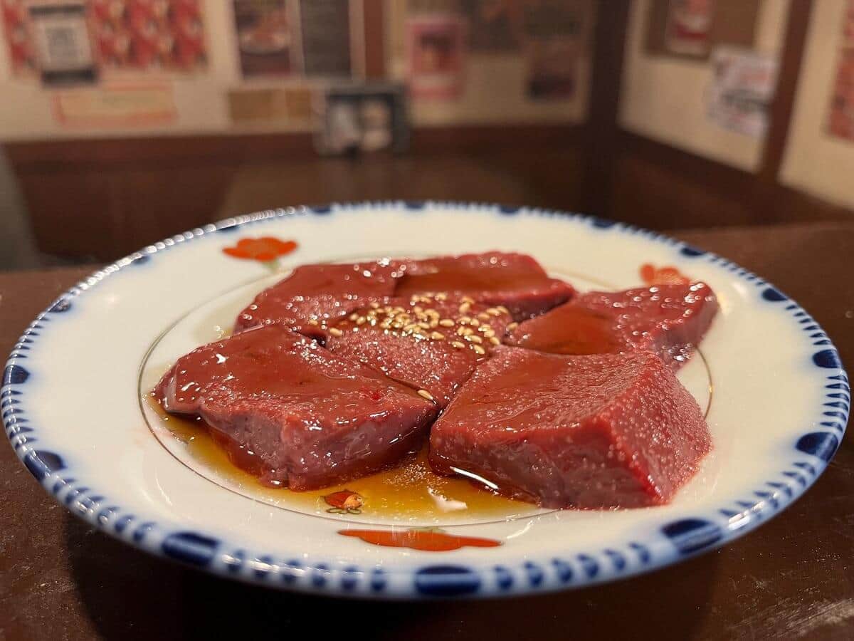 「ホルモンしま田」で提供されているレバー（同店提供）