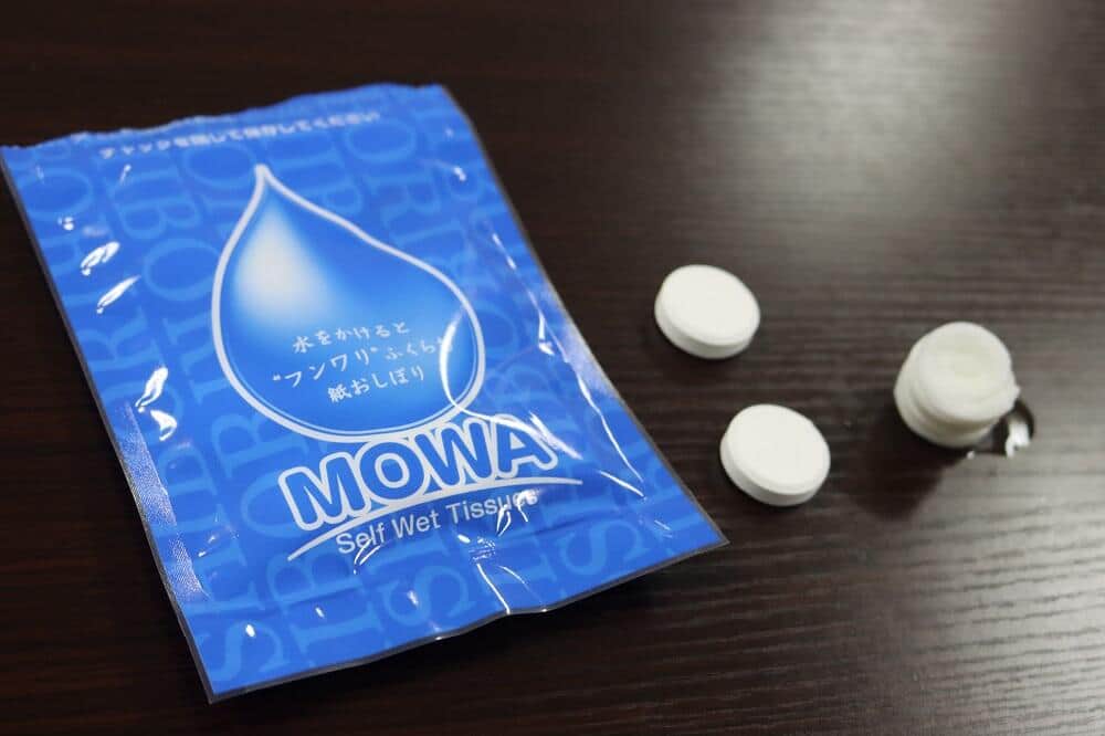 水をかけると膨らみ始める