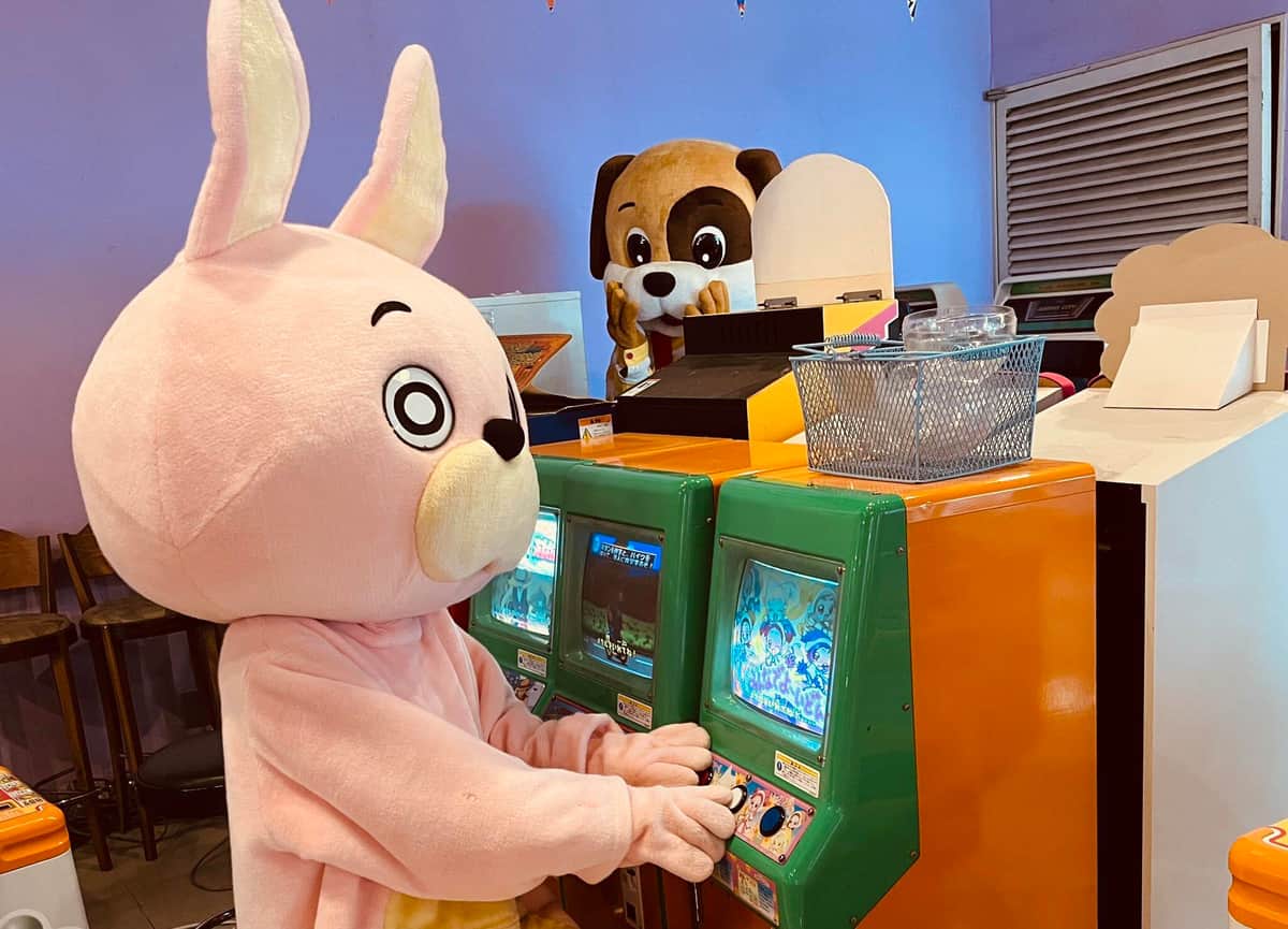 リナワールドを楽しむ桃色ウサヒ