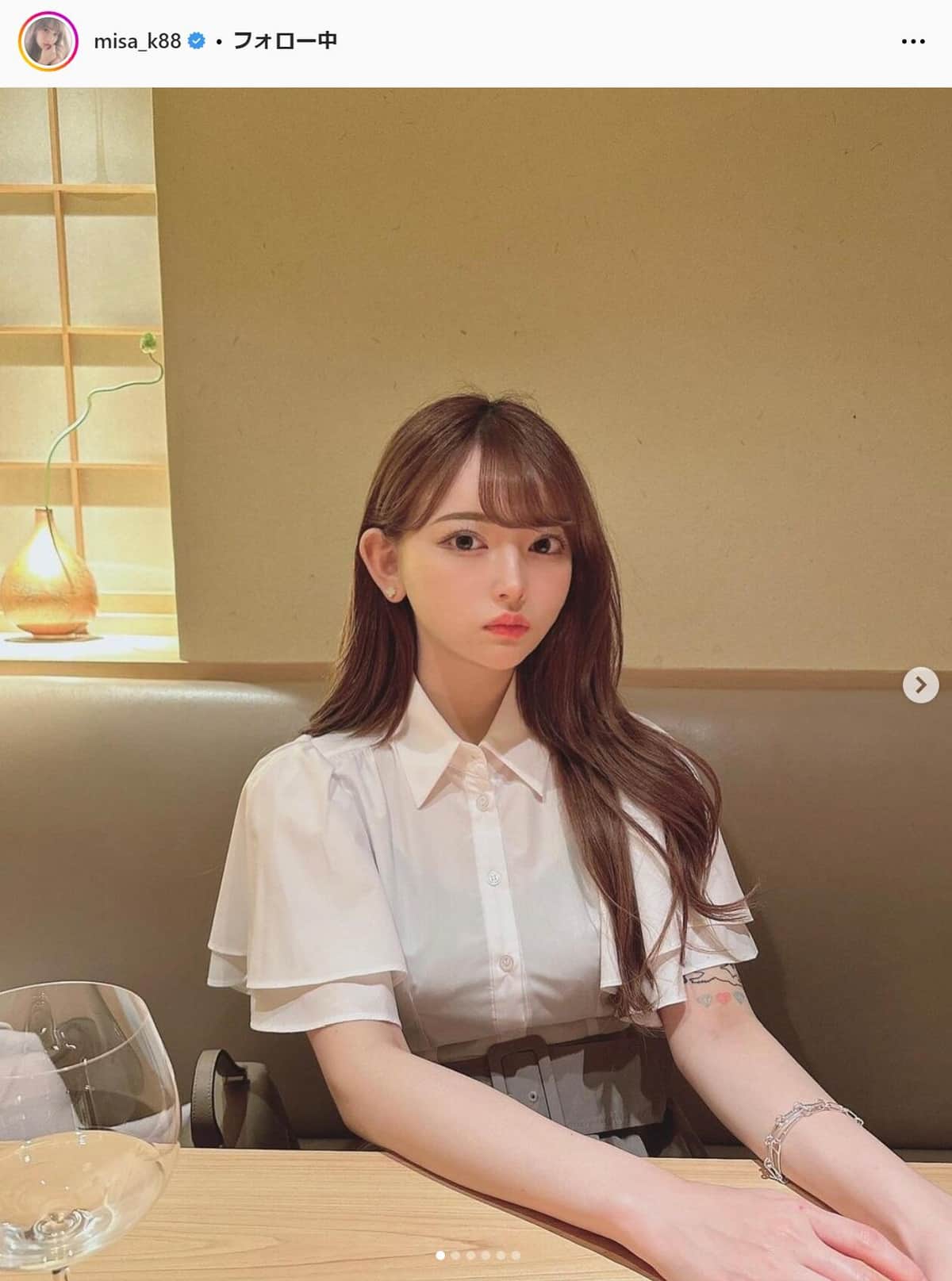 黒崎みささんのインスタグラム（misa_k88）より