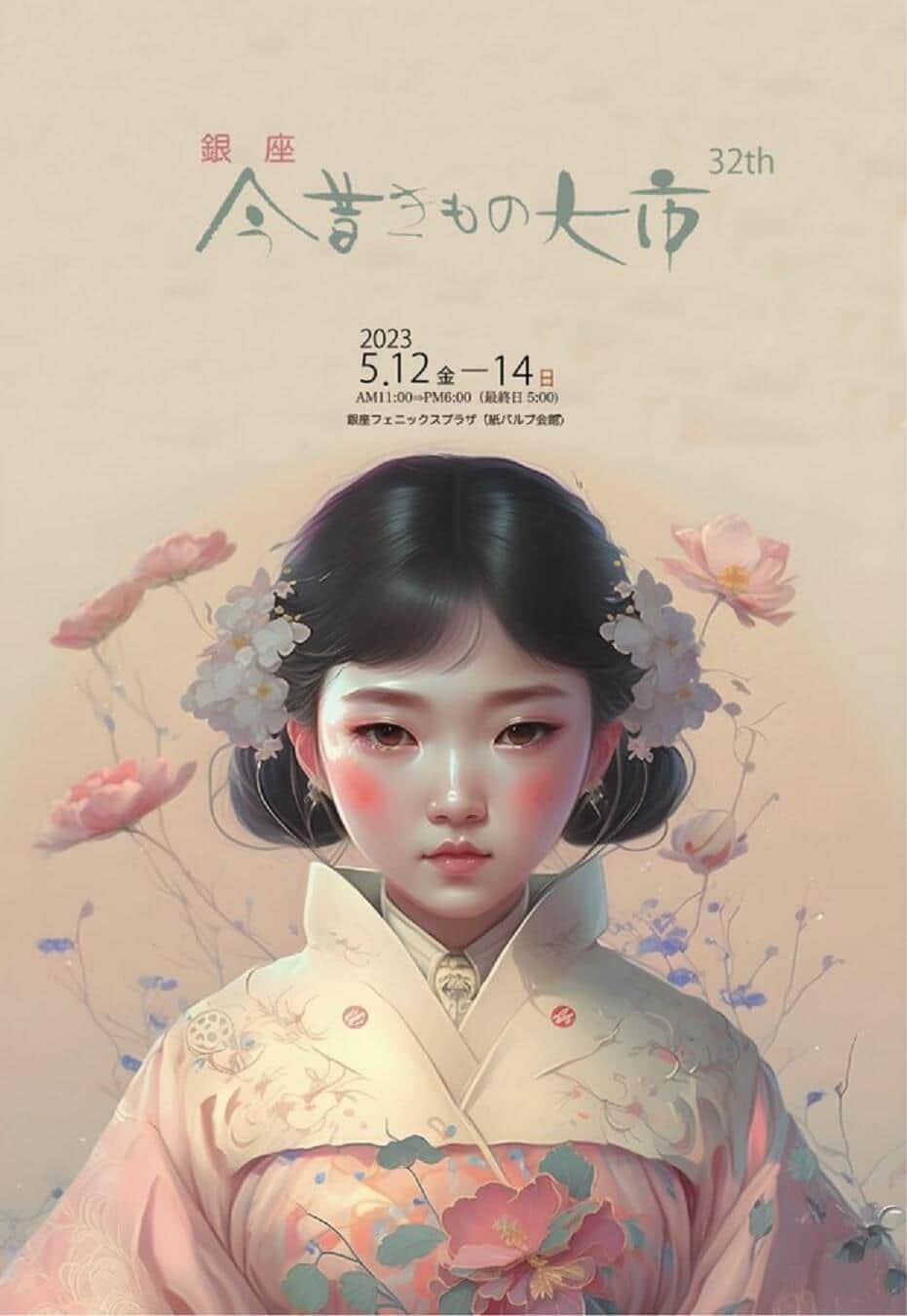 銀座今昔きもの大市のポスター