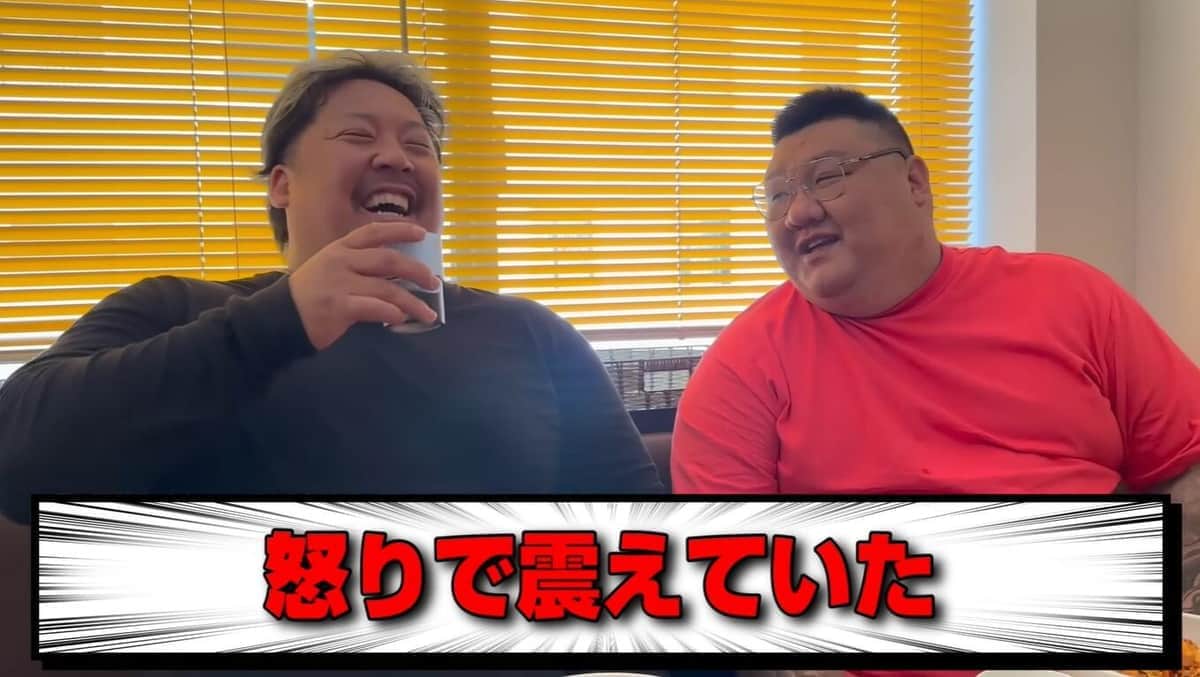 ノッコン寺田さん（左）と、キム・ジェフンさん。YouTubeチャンネル「ノッコン寺田【150キロラガーマン】」の動画より