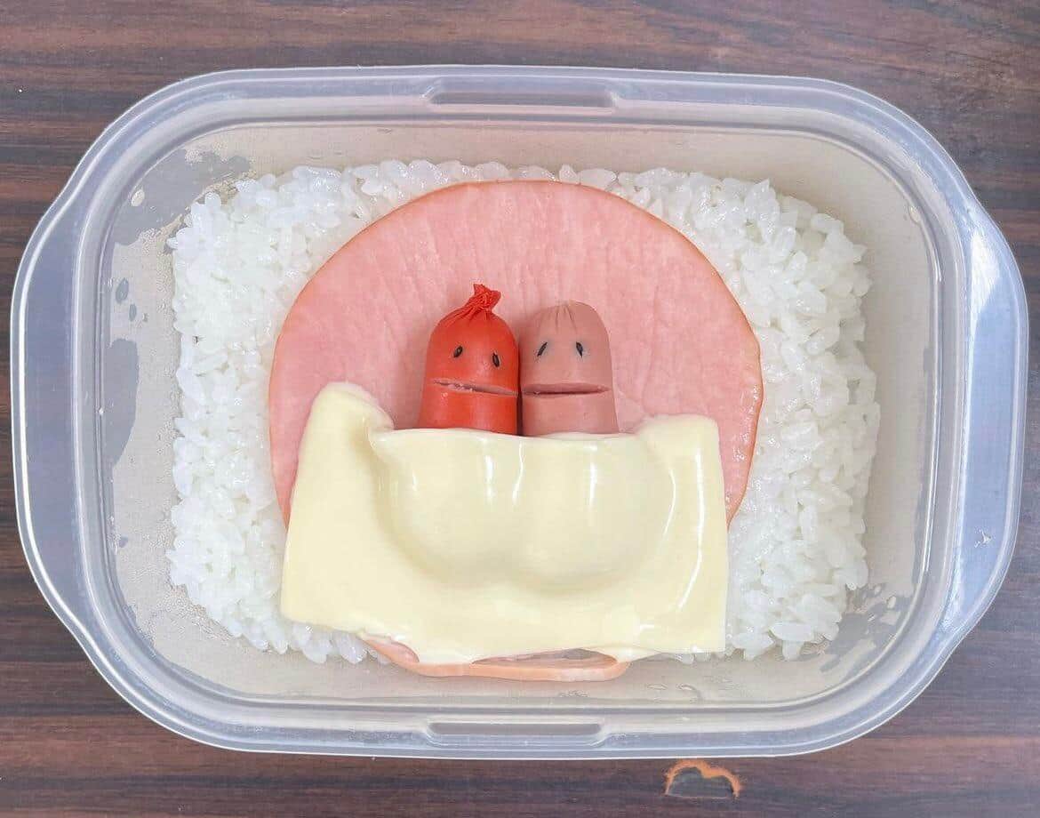 川口将太さんの「ウインナー星人」弁当