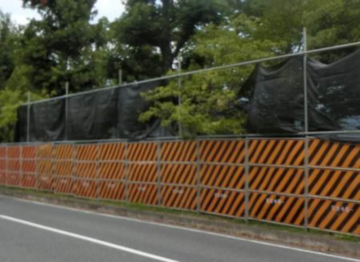 2018年の大会で設置された同様なフェンス（写真は、びわこビジターズビューロー提供）