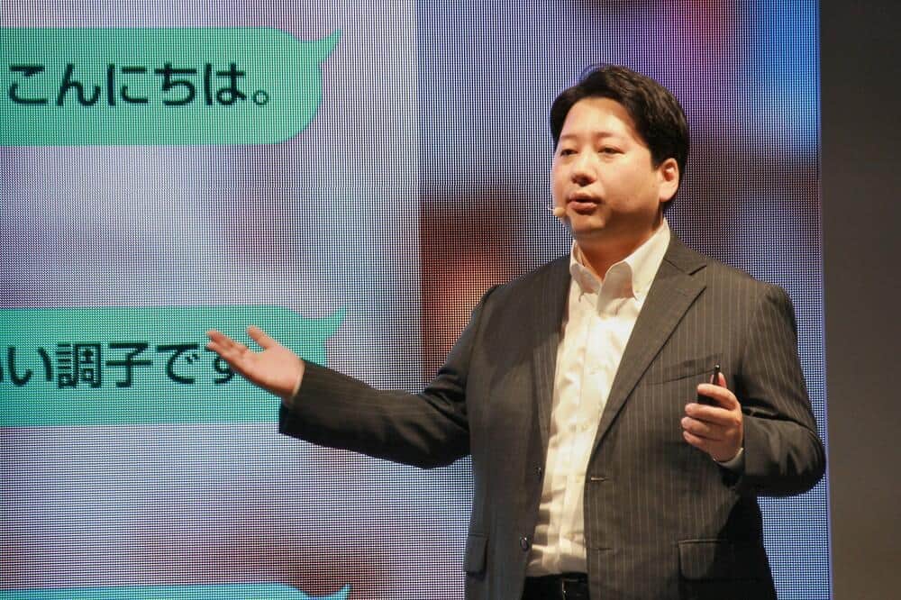 LINEヤフー社の舛田淳氏（2016年撮影）

