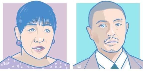 和田アキ子さん(左)と松本人志さん（右）