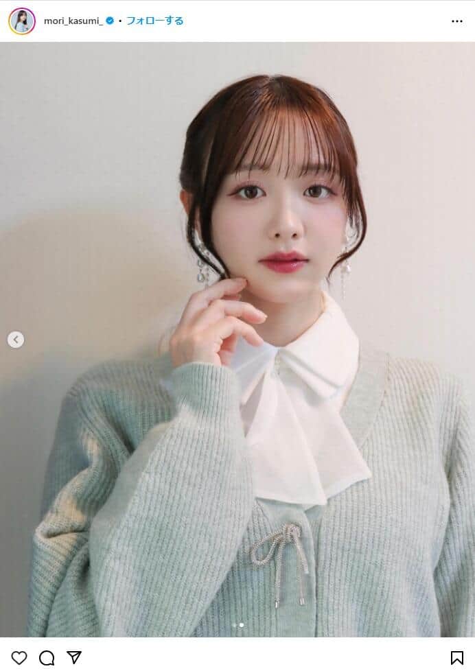 森香澄さんのインスタグラム（＠mori_kasumi_）より