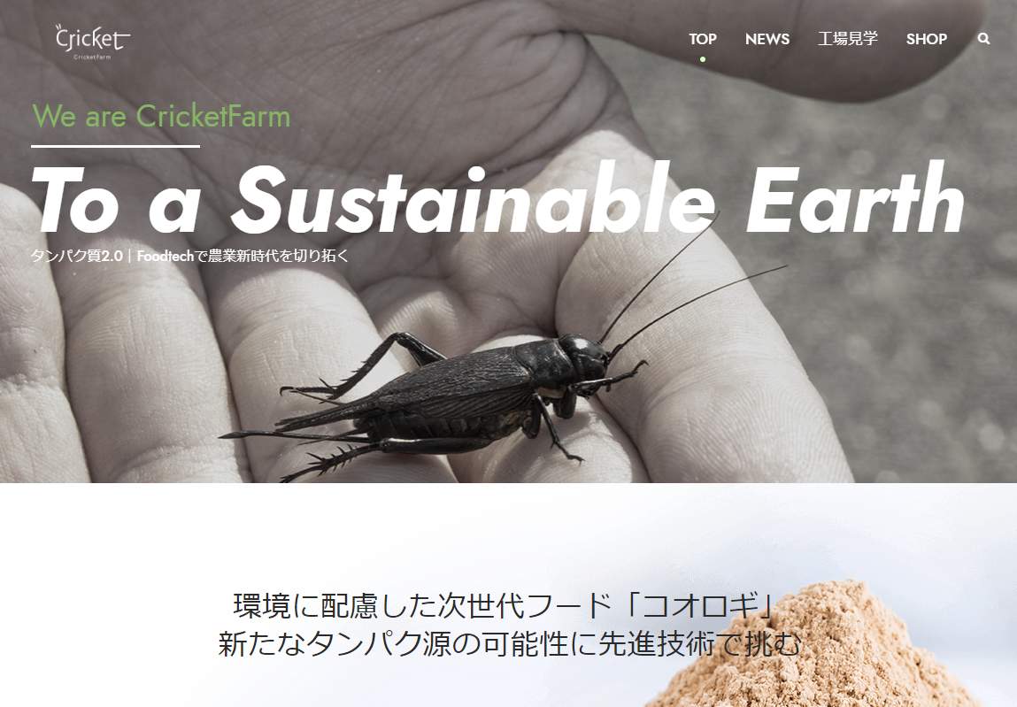 クリケットファームの公式サイトより