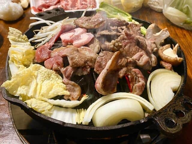 北海道的なジンギスカン鍋