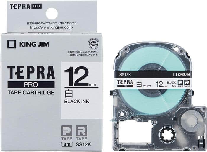 テプラのカートリッジ「SS12K」、写真提供：キングジム
