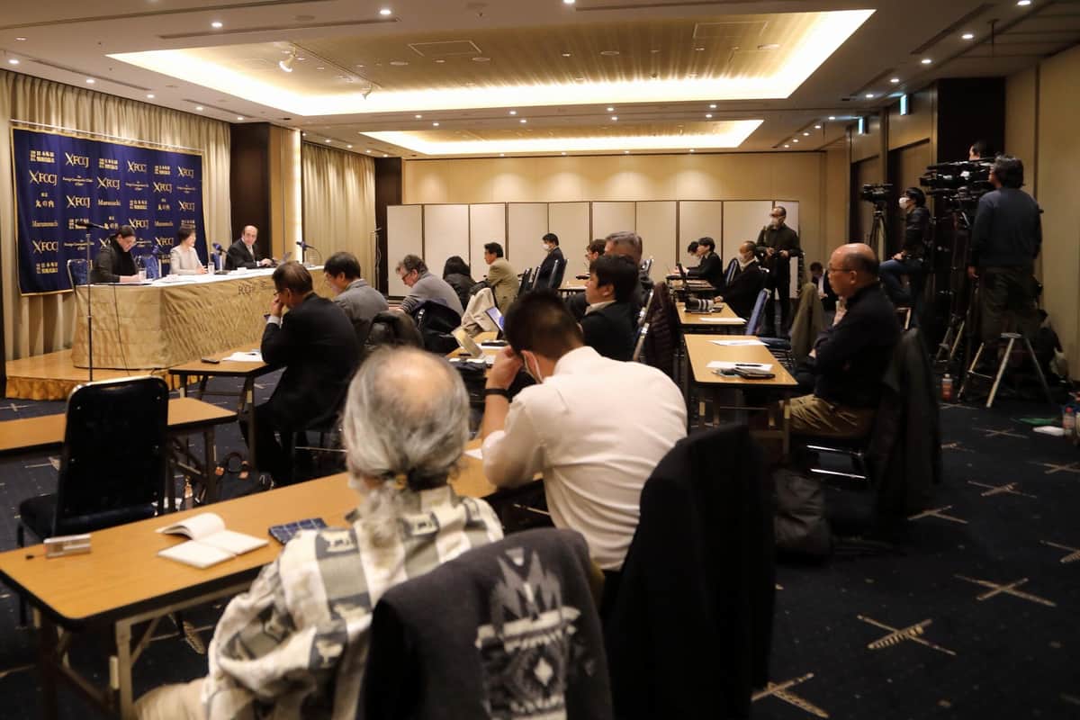 記者会見場の様子