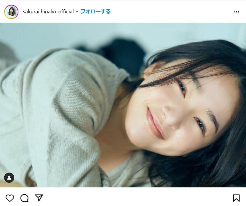 桜井日奈子さんのインスタグラム（@ sakurai.hinako_official）より