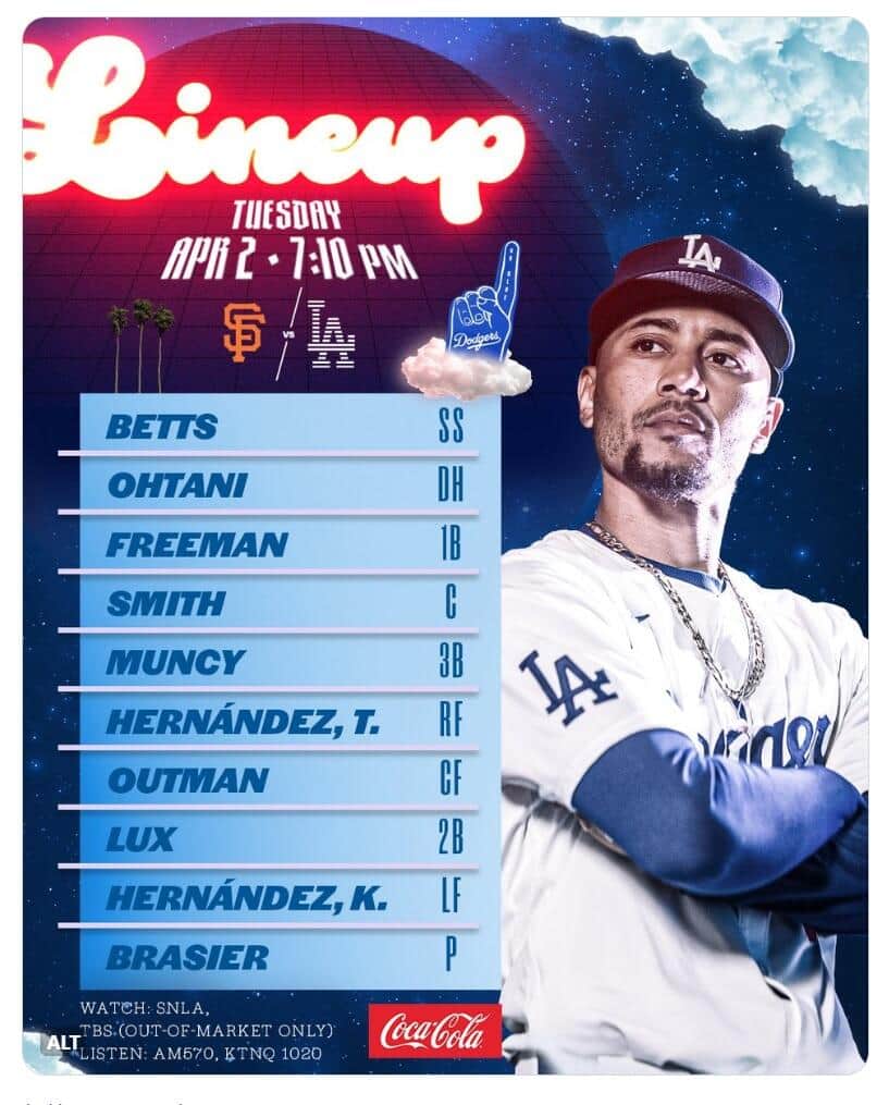 ドジャース公式Xより