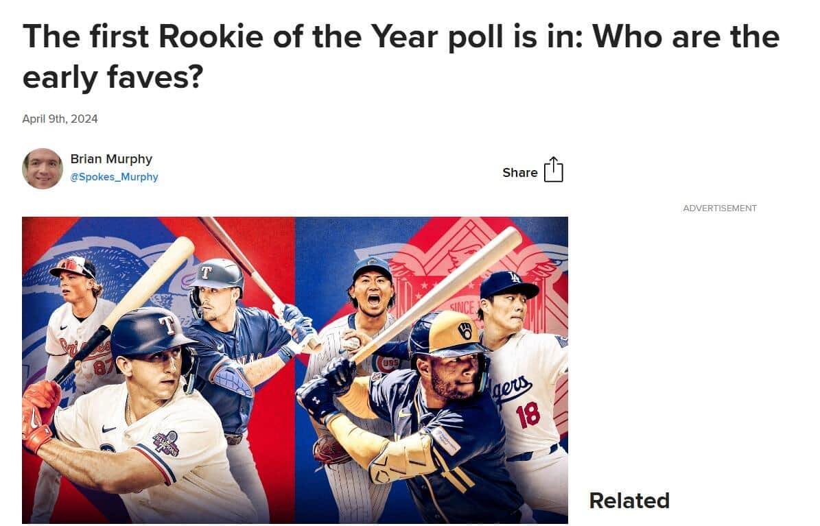 MLB公式ホームページより