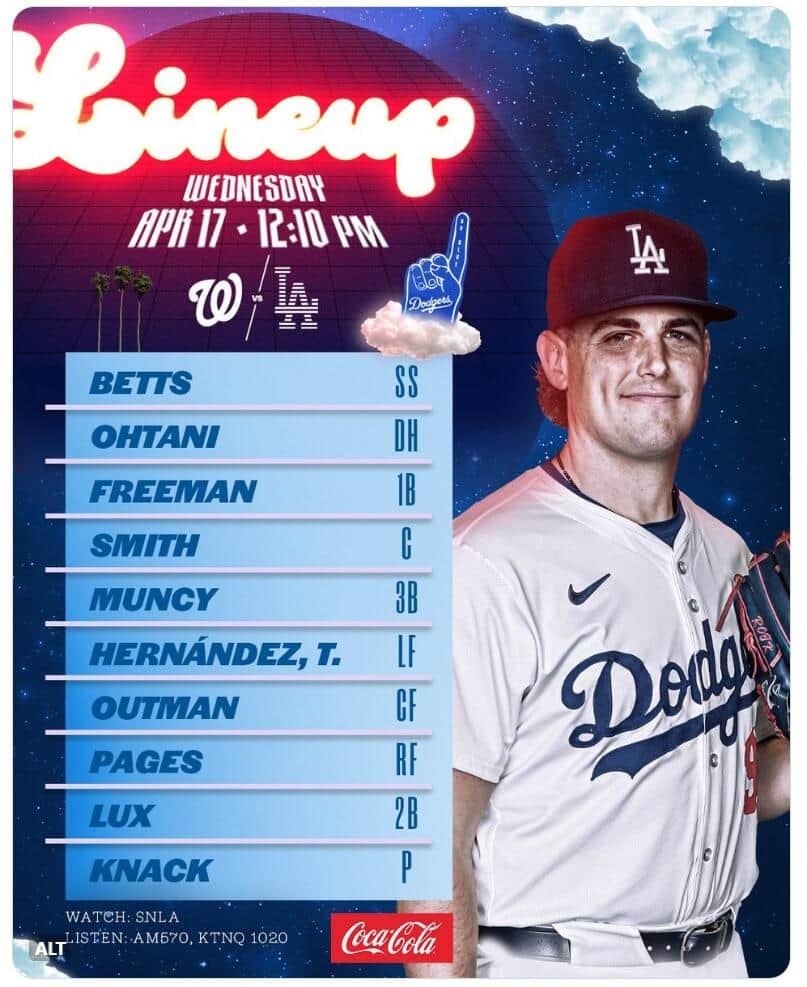 ドジャース公式Xより