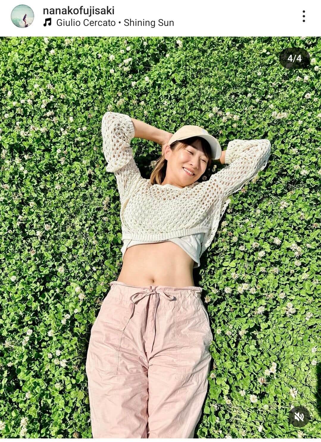 藤崎奈々子さん2024年5月5日のインスタグラムより