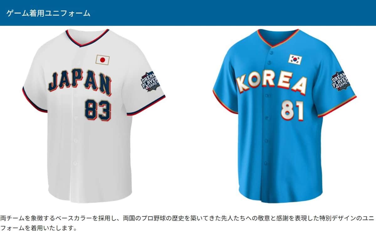 ゲーム着用ユニフォーム（北海道日本ハムファイターズホームページより）