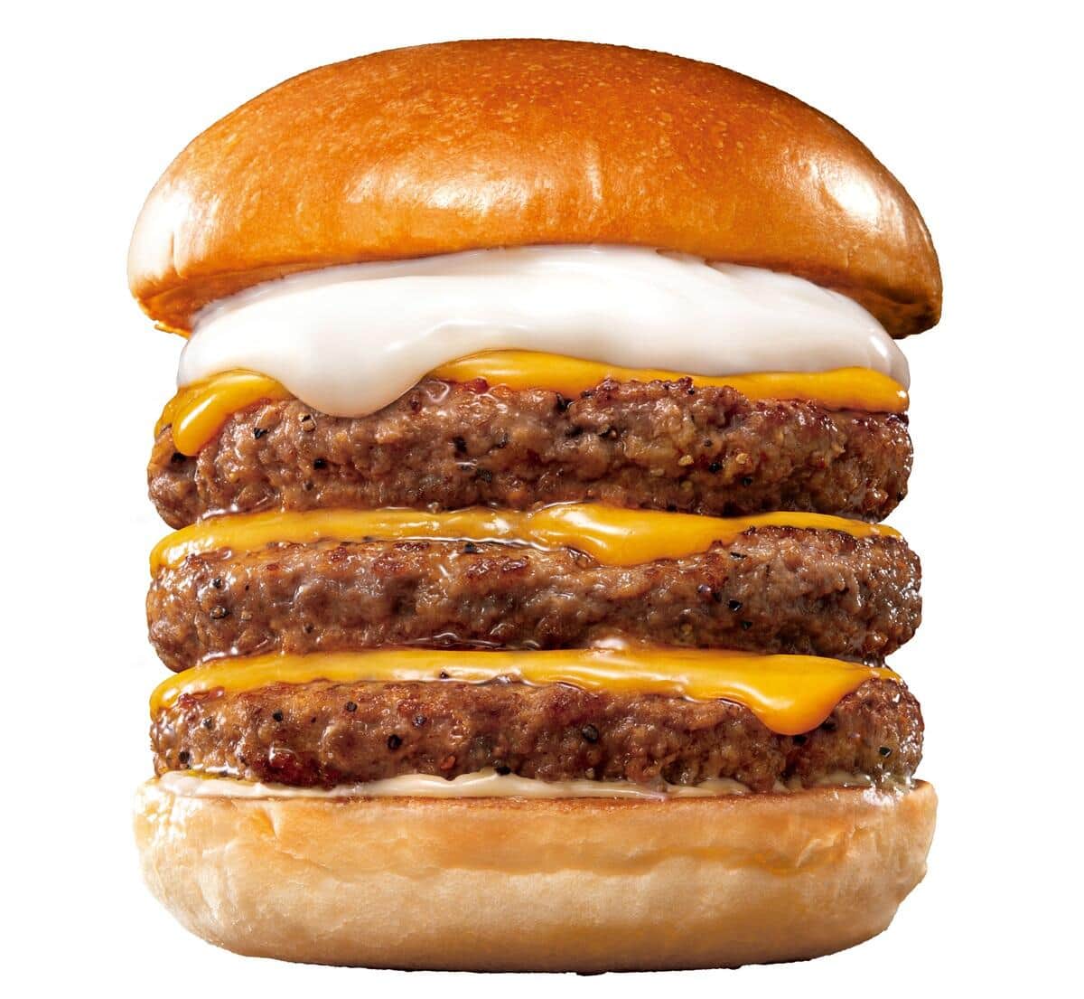 トリプル絶品チーズバーガー（ロッテリアのプレスリリースより）