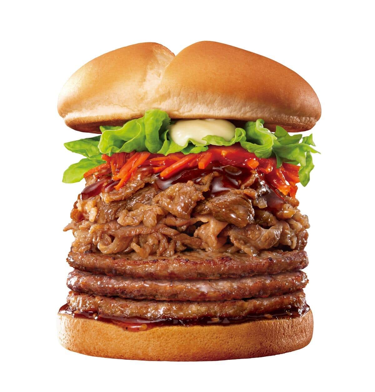 キング 甘辛 牛プルコギバーガー（ロッテリアのプレスリリースより）