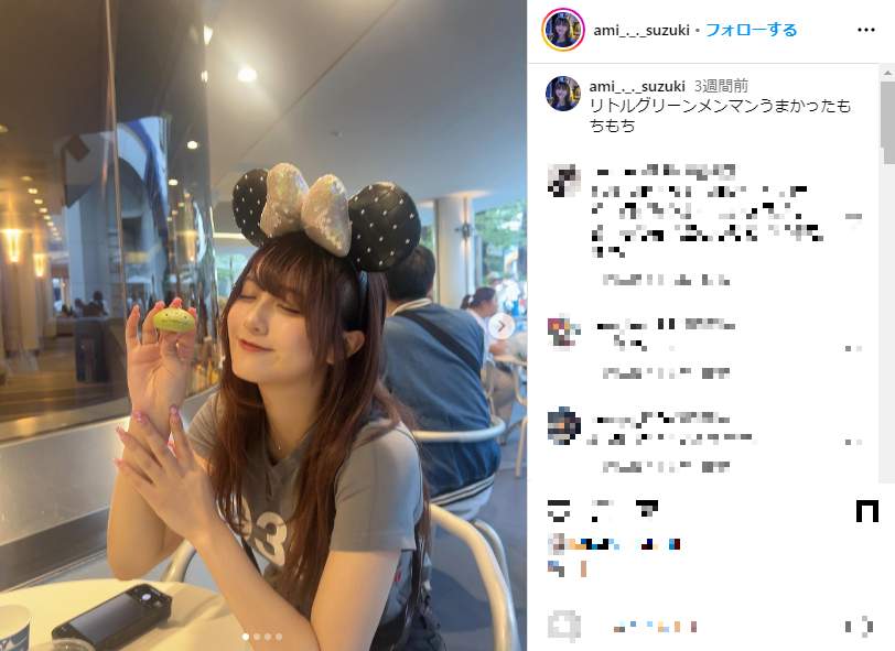 あみち。さんのインスタグラム（＠ami_._._suzuki）より