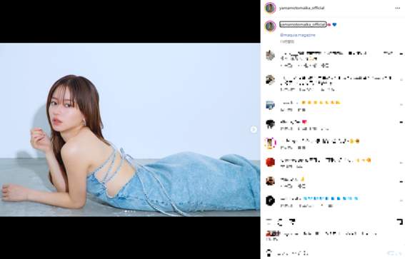 山本舞香、背中ぱっくりドレスで魅了　「美しい女神」「日本の宝」