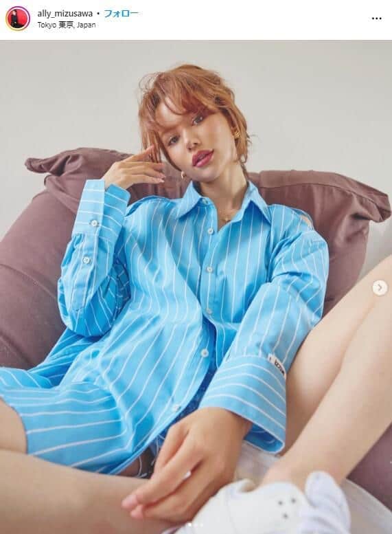 整形20回告白の水沢アリー、太ももあらわな大胆ショット　「お人形さんみたい」「カッコイイ」の声