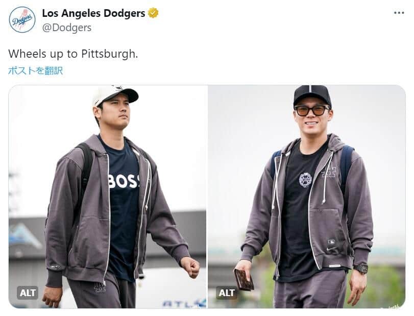 ドジャース公式Xより