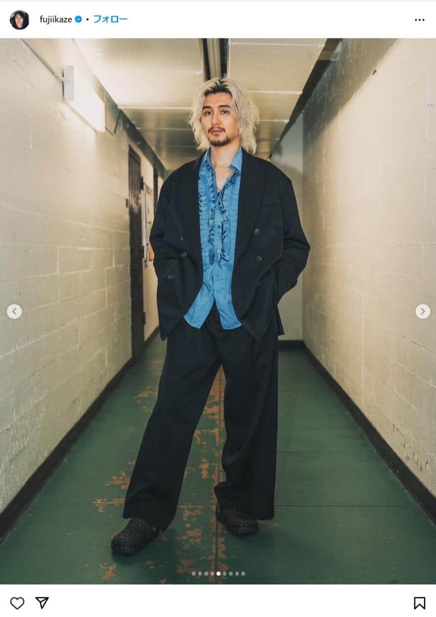 藤井風さんのインスタグラム（＠fujiikaze）より