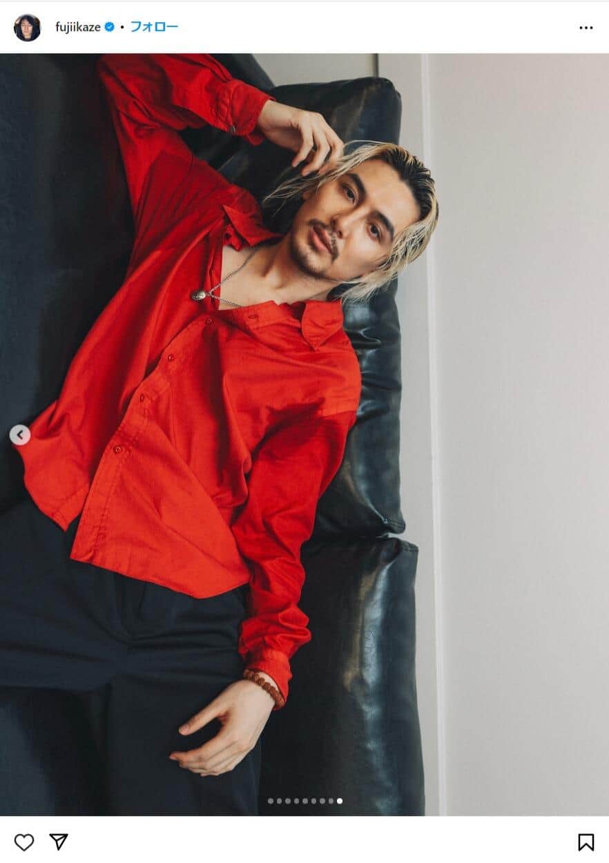 藤井風さんのインスタグラム（＠fujiikaze）より