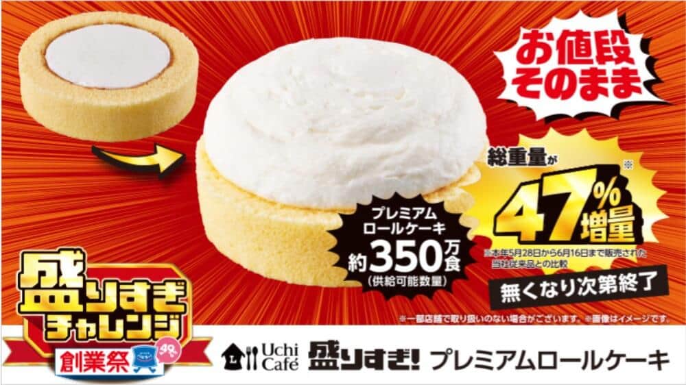 「盛りすぎ！　プレミアムロールケーキ」（プレスリリースより）