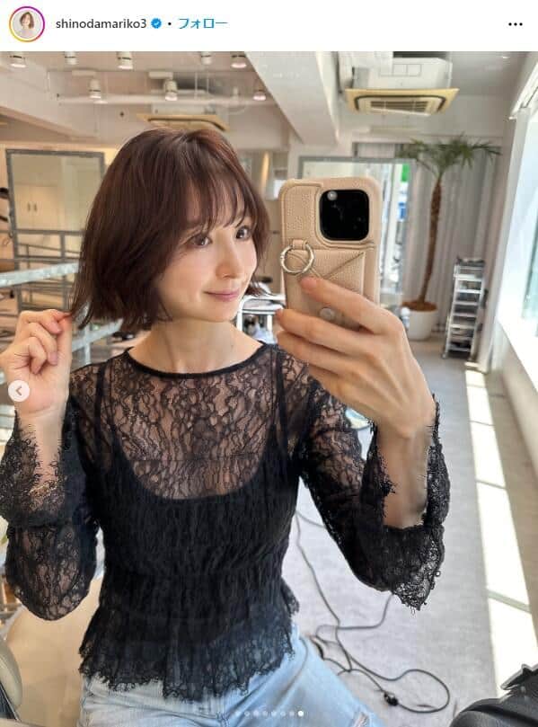篠田麻里子さんのインスタグラム（@ shinodamariko3）より