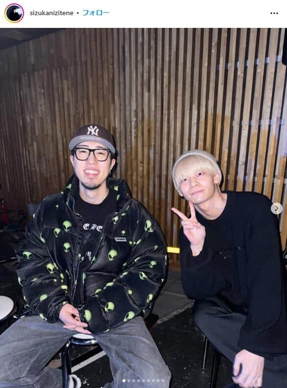 ジュキヤさんのインスタグラム（＠sizukanizitene）より
