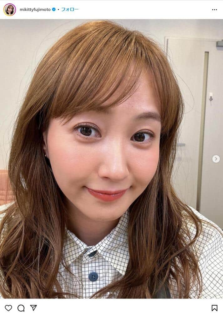 藤本美貴さんのインスタグラム（＠mikittyfujimoto）より