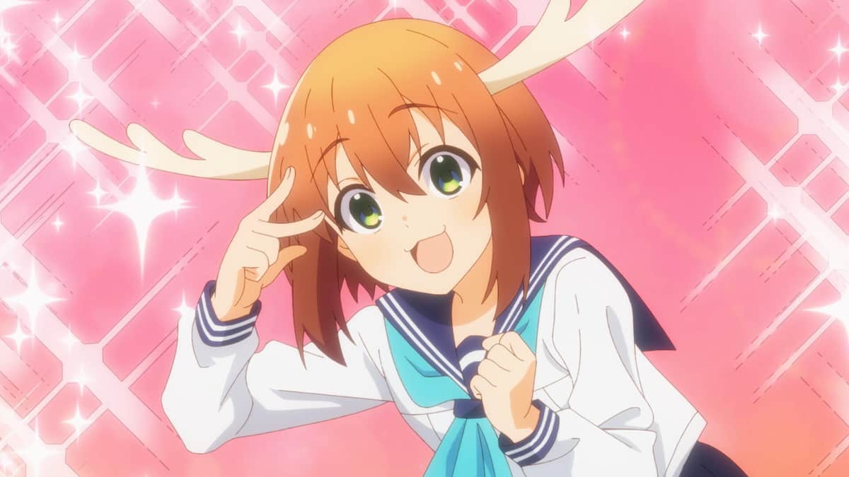 ツノが生えている少女・鹿乃子のこ（C）おしおしお・講談社／日野南高校シカ部