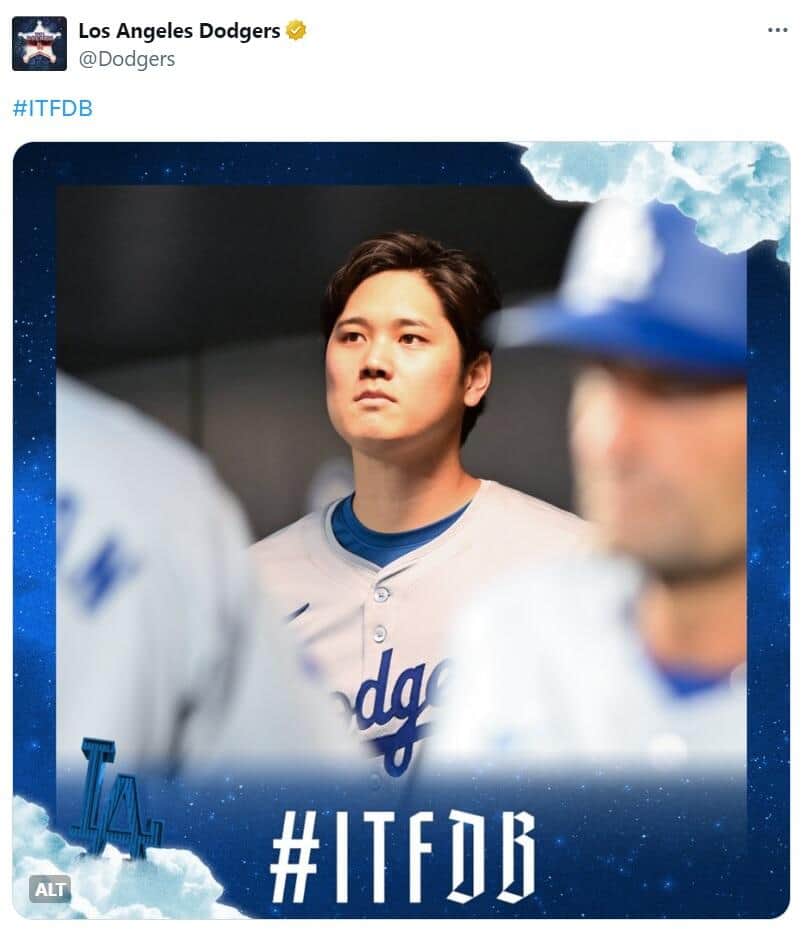 ドジャース公式Xより