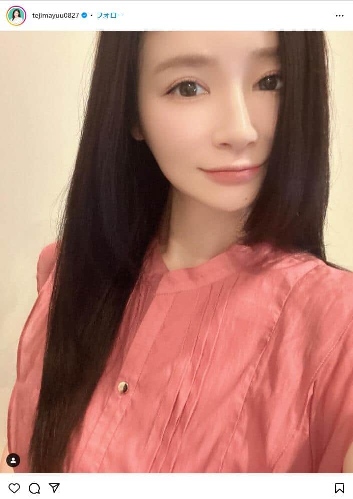 手島優さんのインスタグラム（＠tejimayuu082）より