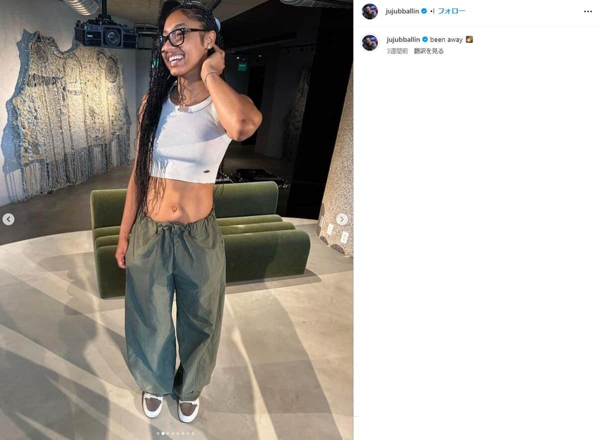 ジュジュ・ワトキンスさんのインスタグラム（＠jujubballin）より