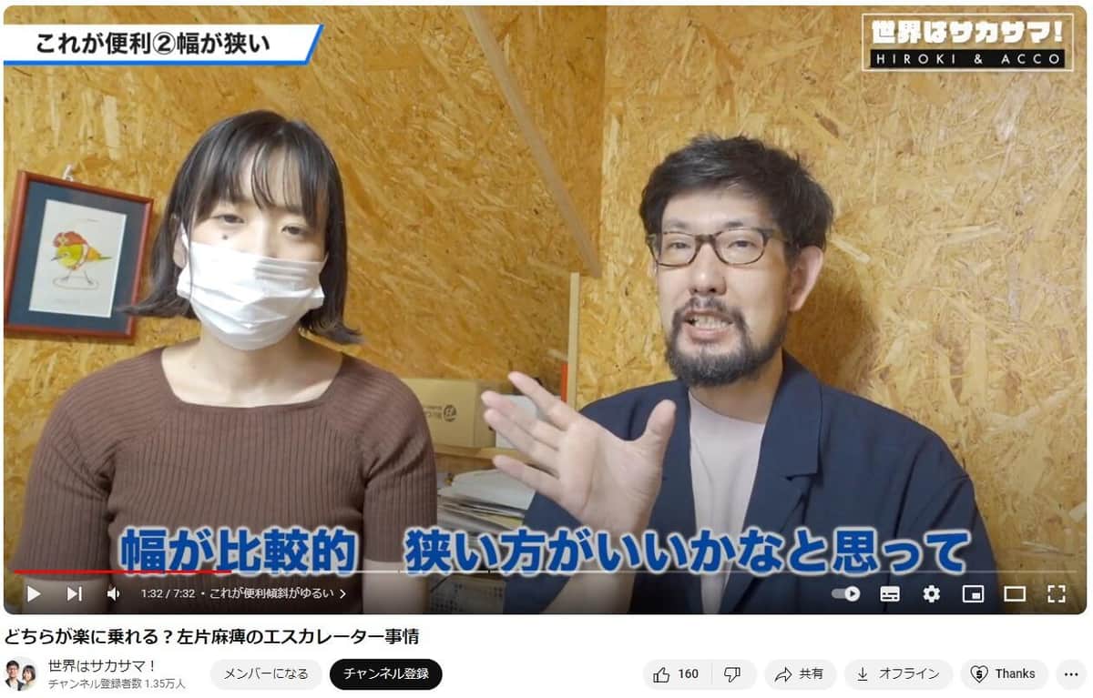 YouTubeチャンネル「世界はサカサマ！」公開の動画より