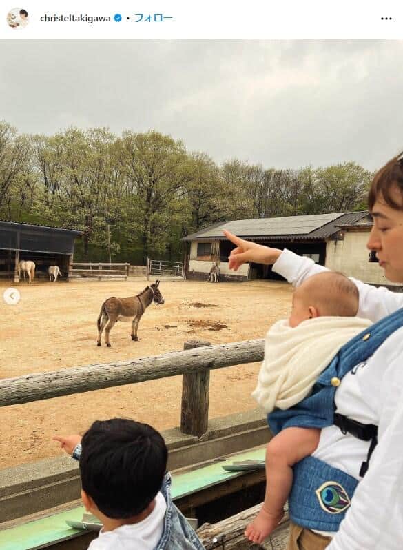 滝川クリステルさんのインスタグラム（＠christeltakigawa）より