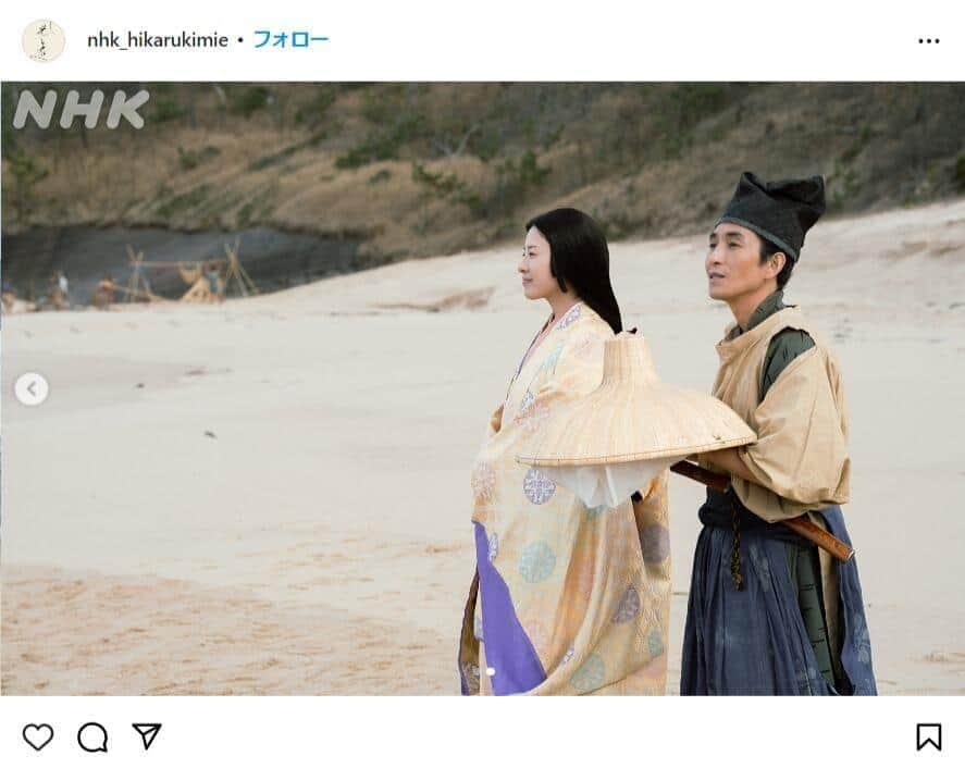 大河ドラマ「光る君へ」公式インスタグラム（＠nhk_hikarukimie）より