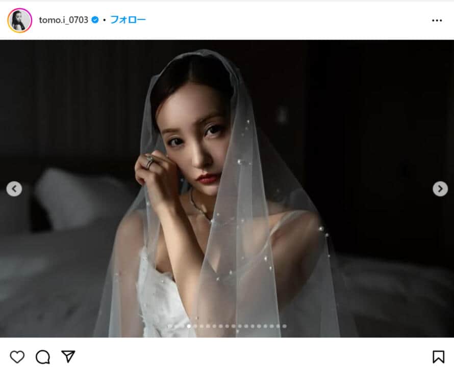 板野友美さんのインスタグラム（＠tomo.i_0703）より
