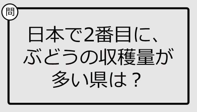 日本で2番目に、ぶどうの収穫量が多い県は？【雑学クイズ】