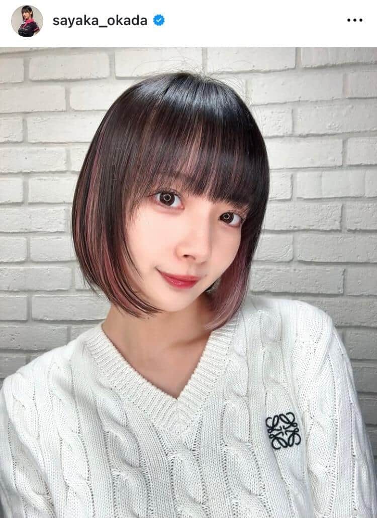 「役満ボディー」岡田紗佳、肩出しワンピ姿でウインク　「ドキドキしてしまいます」ファン悶絶