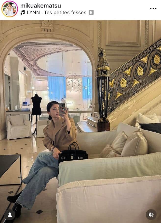 明松美玖さんのインスタグラム（＠mikuakematsu）より