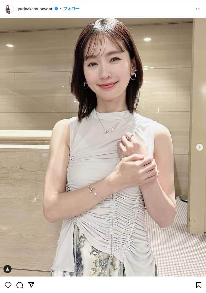 中村ゆりさんのインスタグラム（＠yurinakamurawoori）より