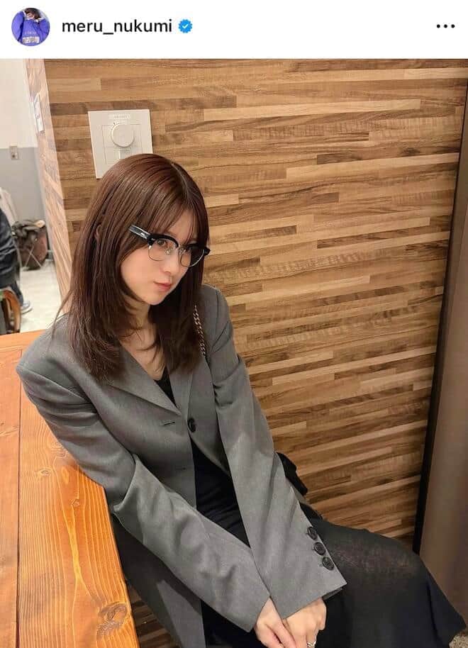 生見愛瑠さんのインスタグラム（＠meru_nukumi）より